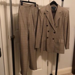 Ralph Lauren suit . Tan and brown herringbone.